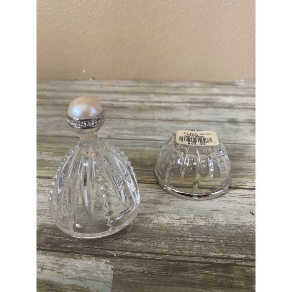 Lenox Crystal Mini Egg Trinket Boxes Set of 2 Diamonds & Pearls Made Germany - Picture 14 of 16